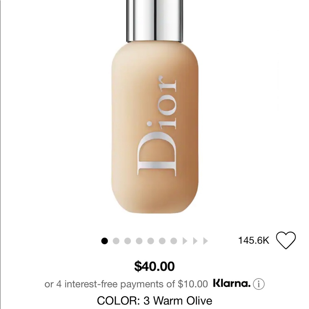 Dior backstage foundation in warm olive
